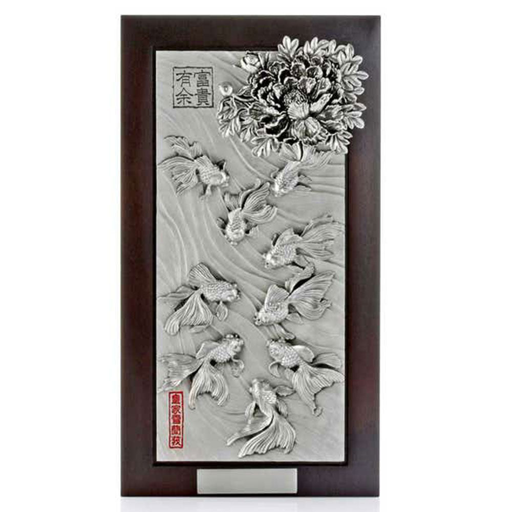 Royal Selangor Goldfish & Peony Plaque