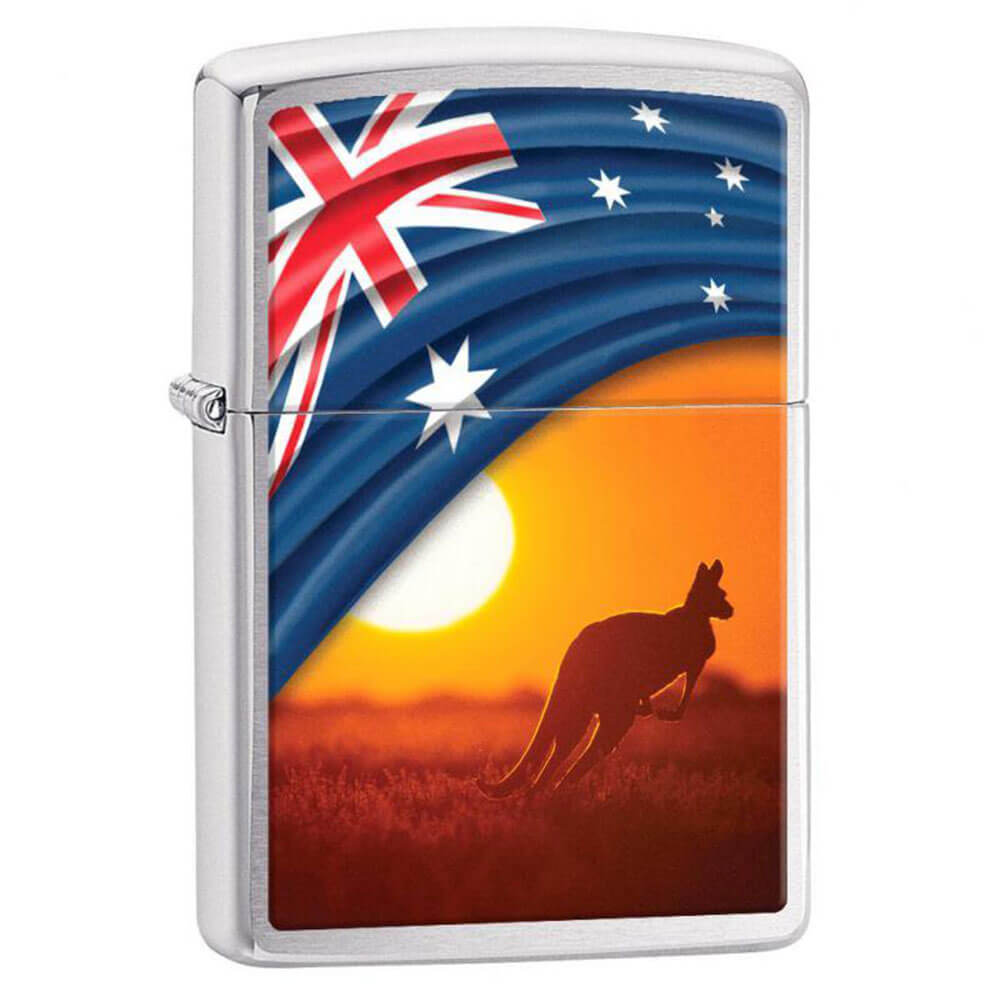 Drapeau zippo et briquet paysage