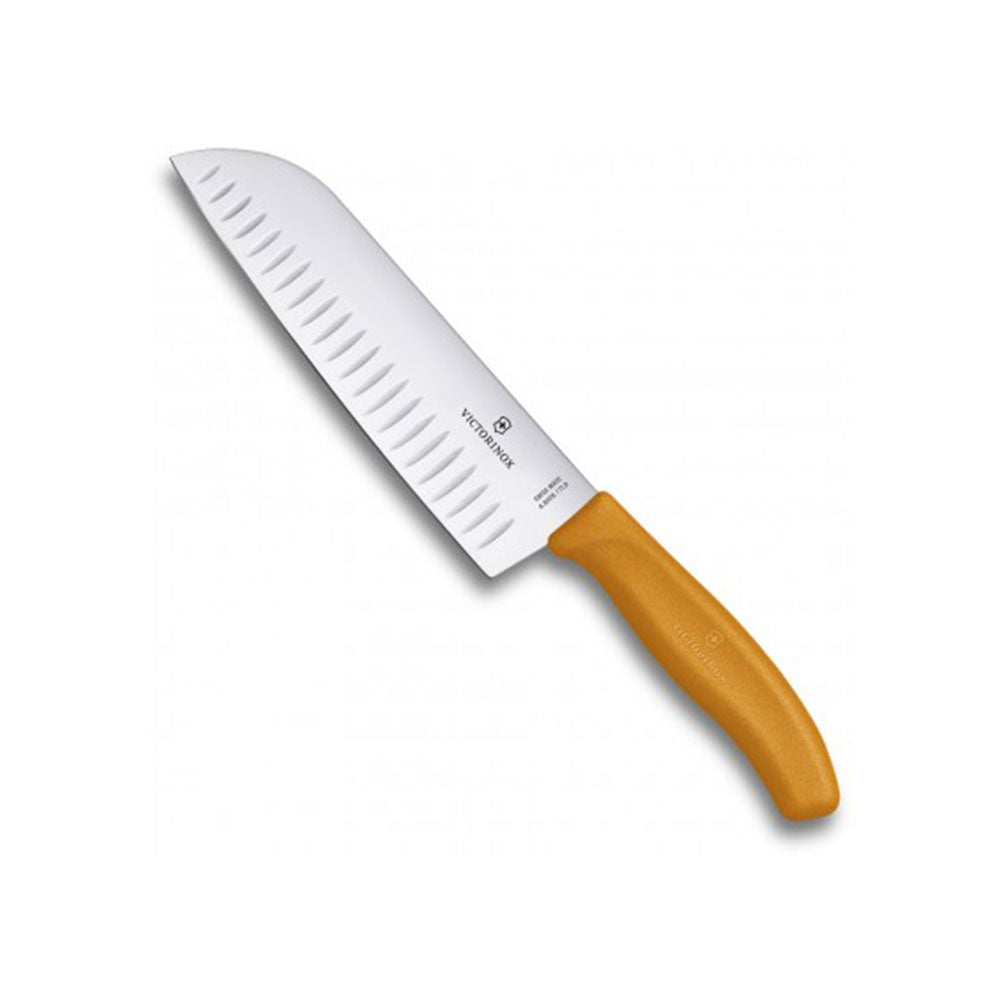 Clásica Blade Santoku Knife Blade de cuchilla ancha.