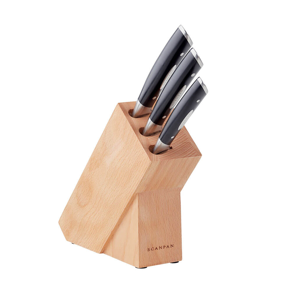 ScanPan Classic Knife Block Set (Beechwood)