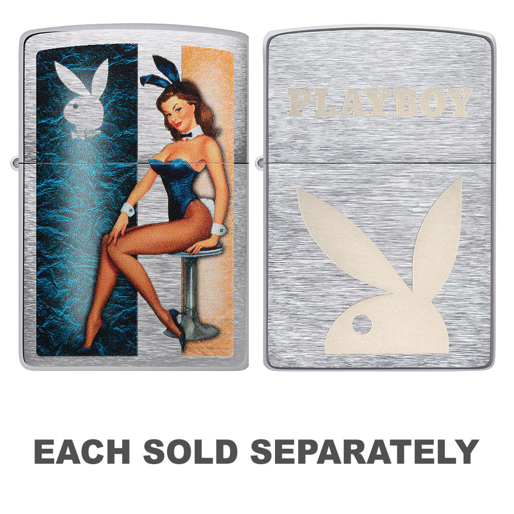 Zippo Playboy Brushed Chrome Windproof Lighter