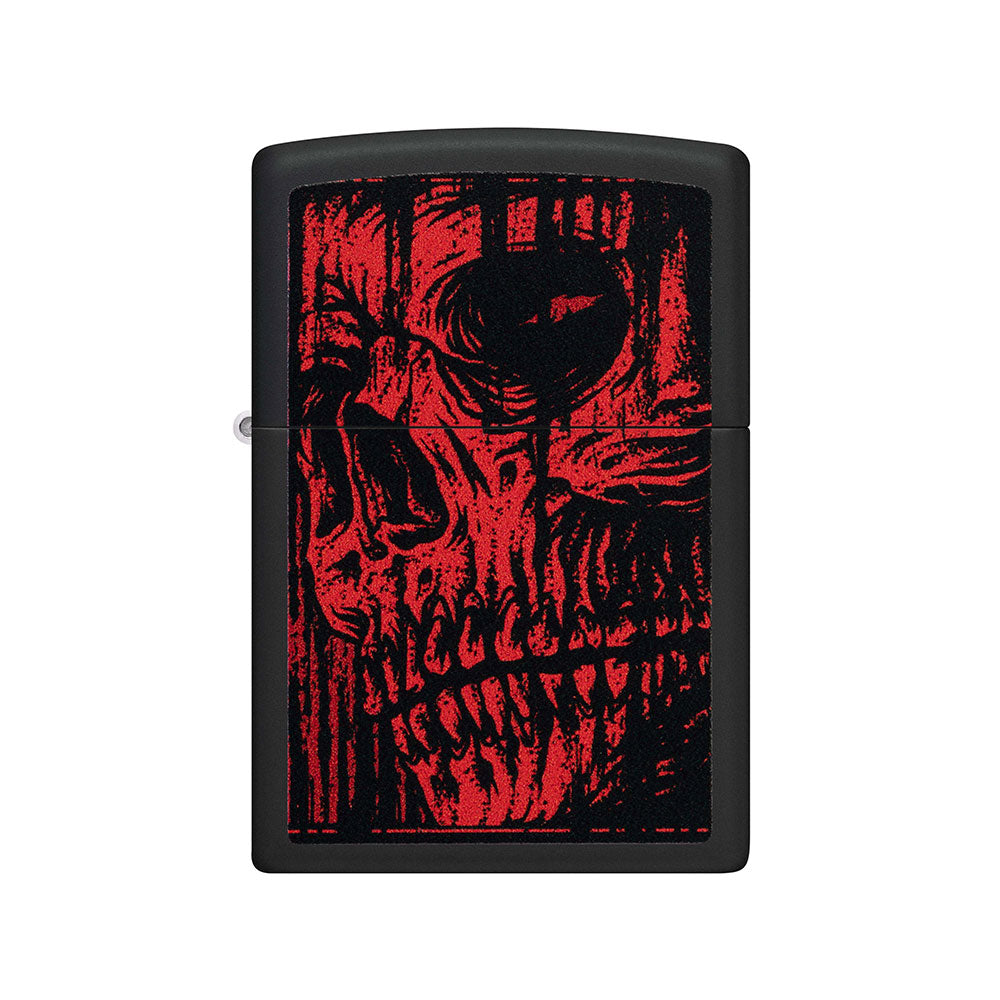 Zippo Red Skull Design Windproof Lost