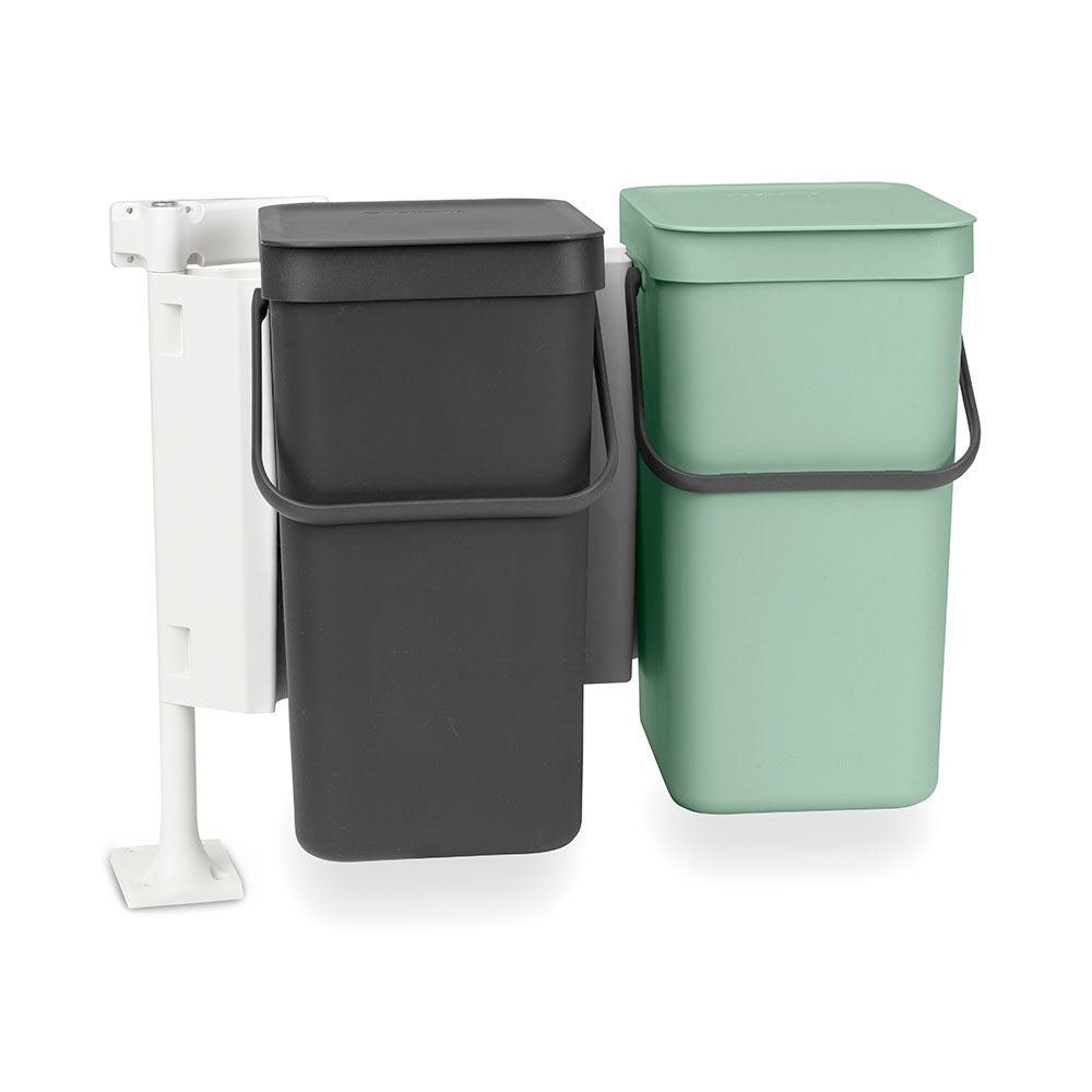 Brabantia Soi et Go Double Waste Bin (Jade Grn & Gray)