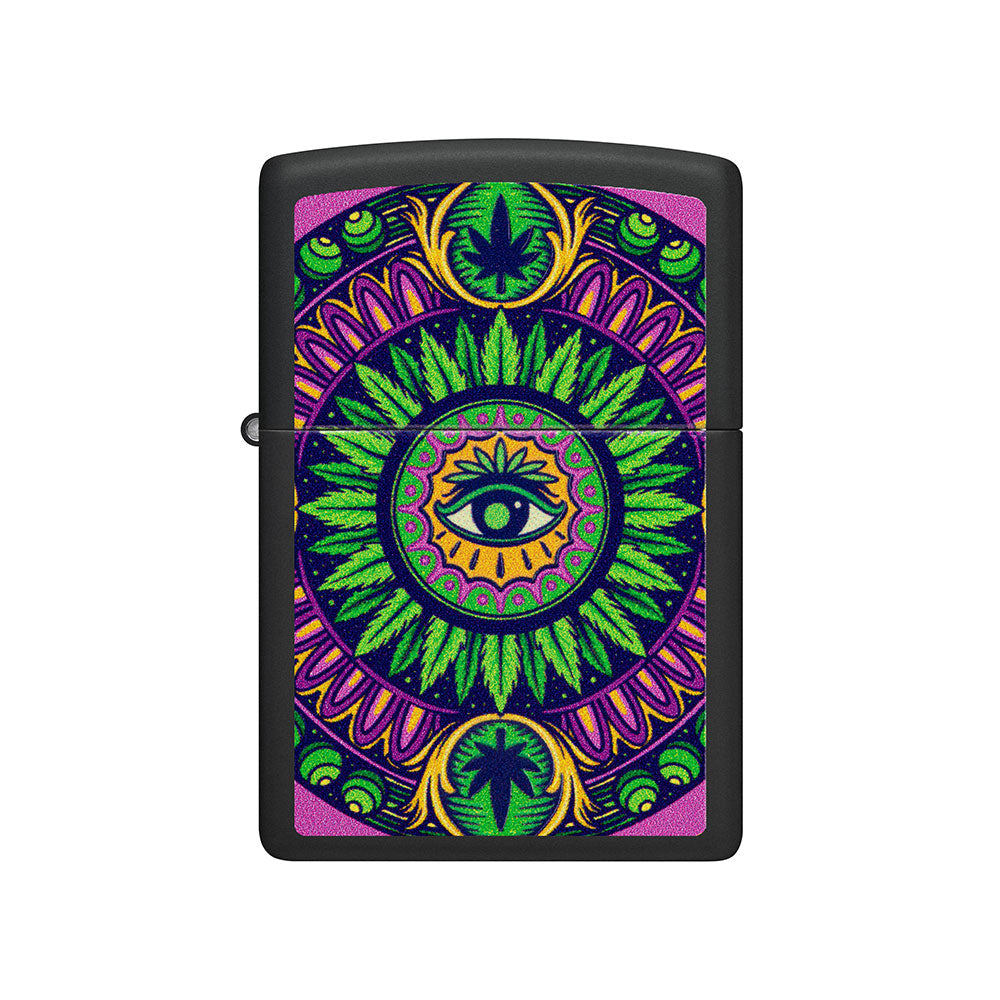 Zippo Cannabis Black Light à prova de vento isqueiro