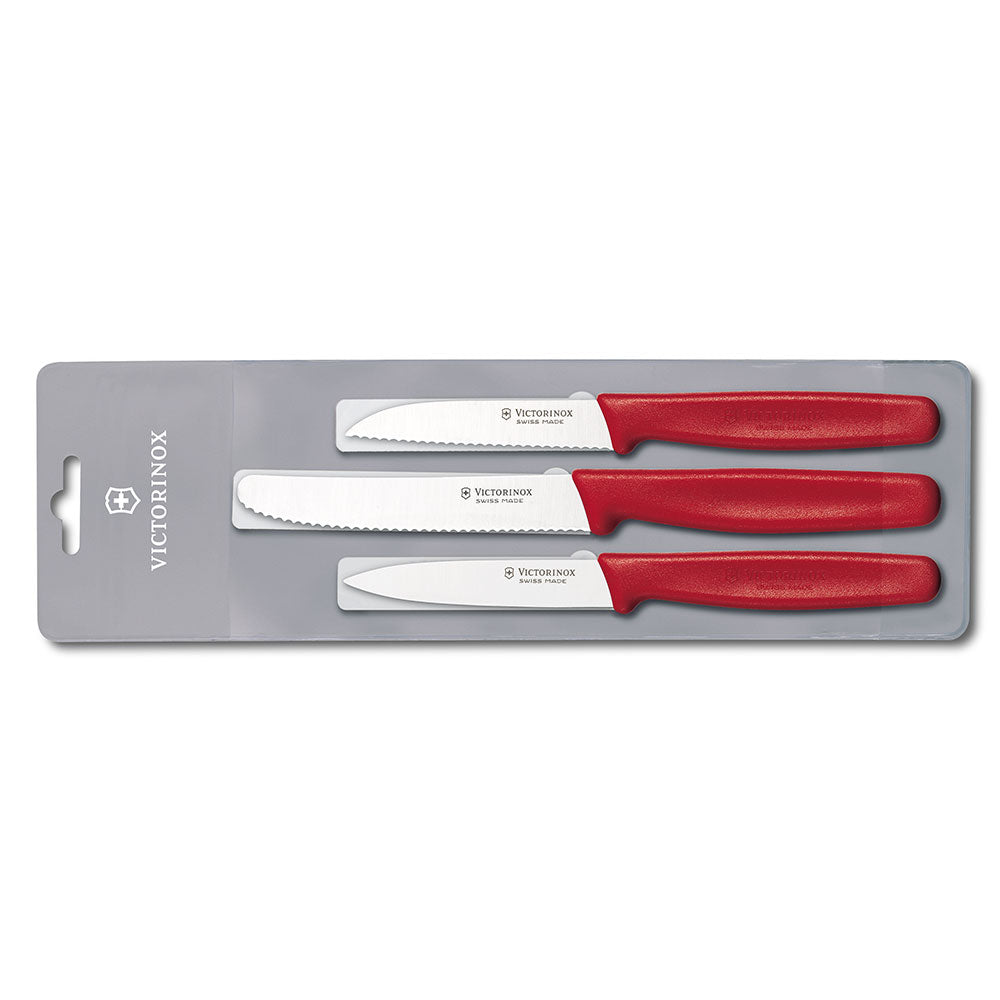 Victx Paring Knife Set 3pcs (Red)