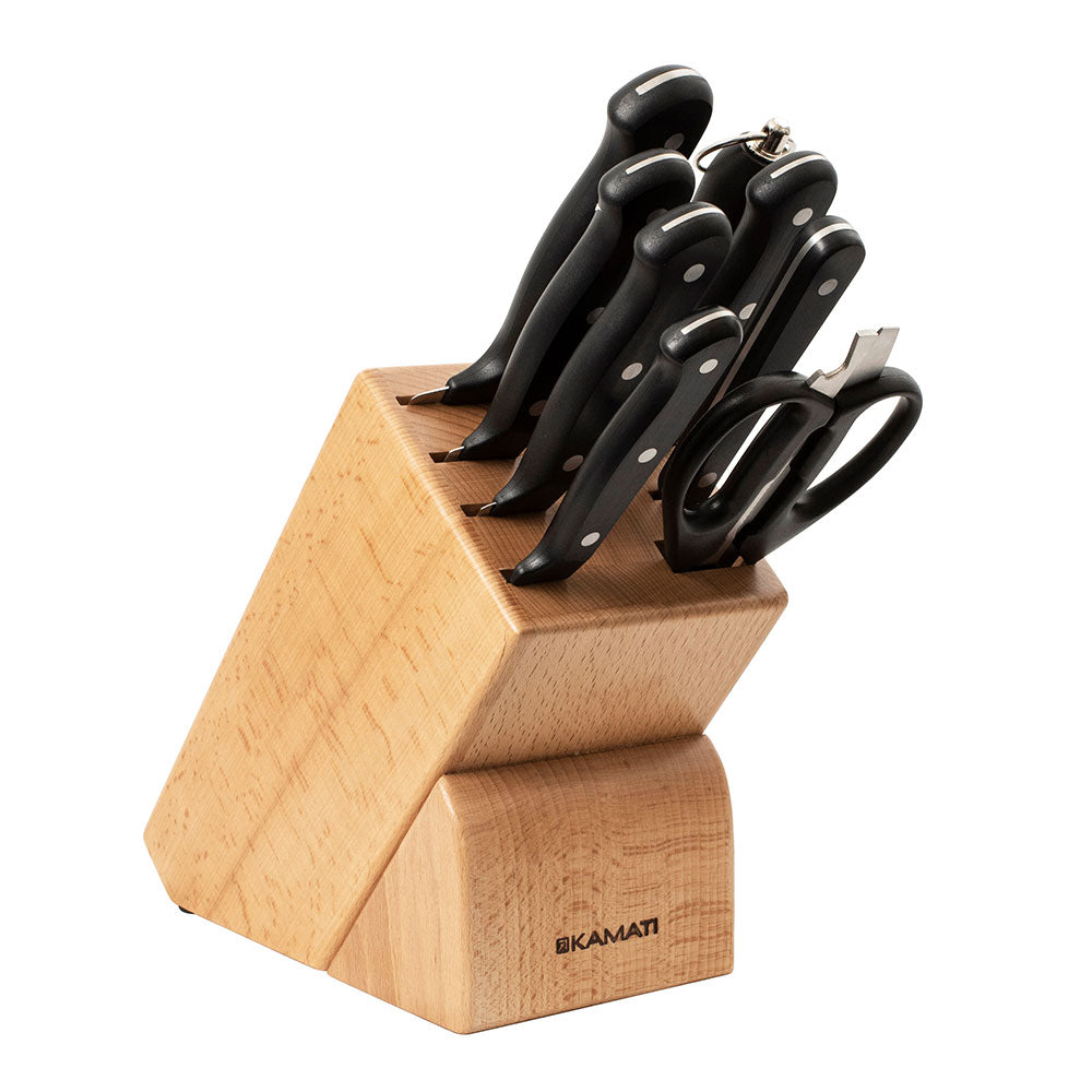 Juego de bloque de cuchillo gourmet kamati