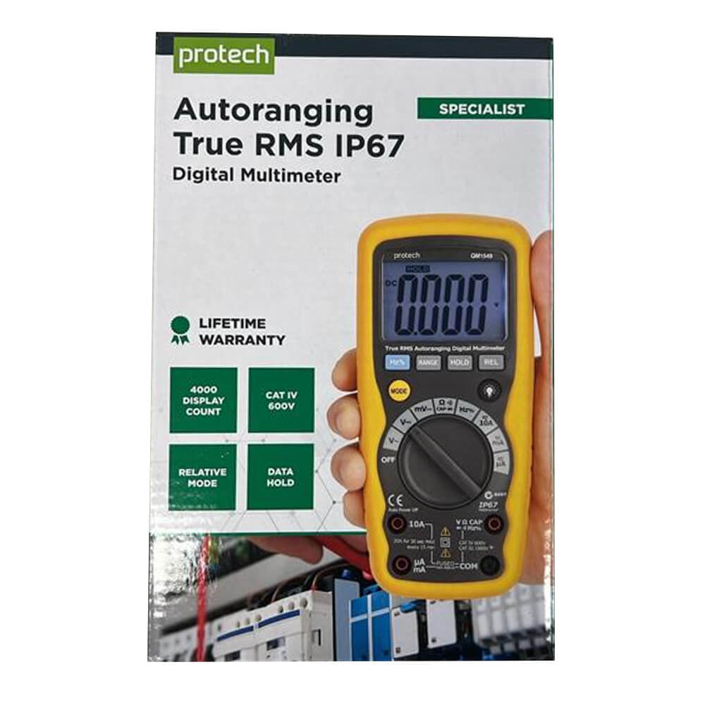 IP67 True RMS Autoranging Cat IV Digital Multimeter