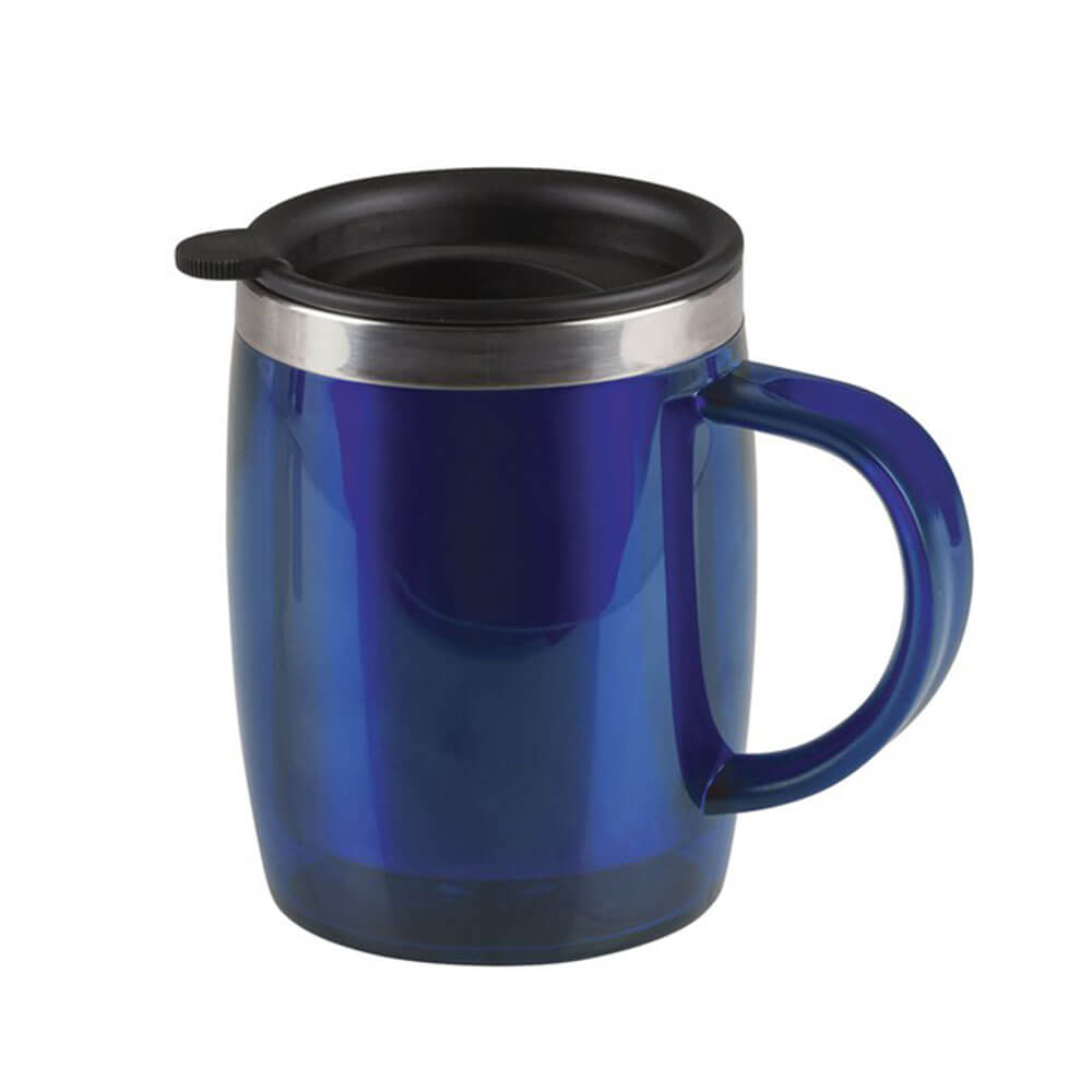 Taza de viaje de doble pared azul rovin