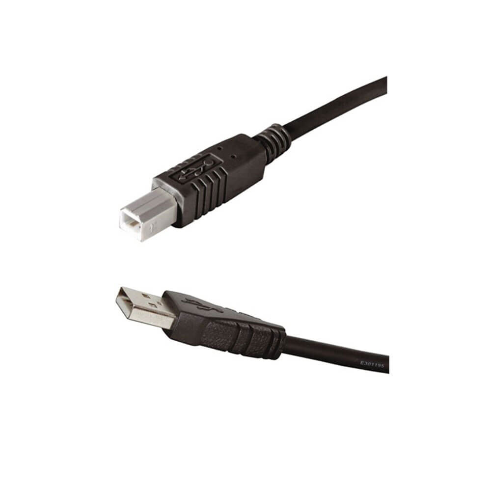 USB 2.0 typ-A-kontakt till typ-B-pluggkabel