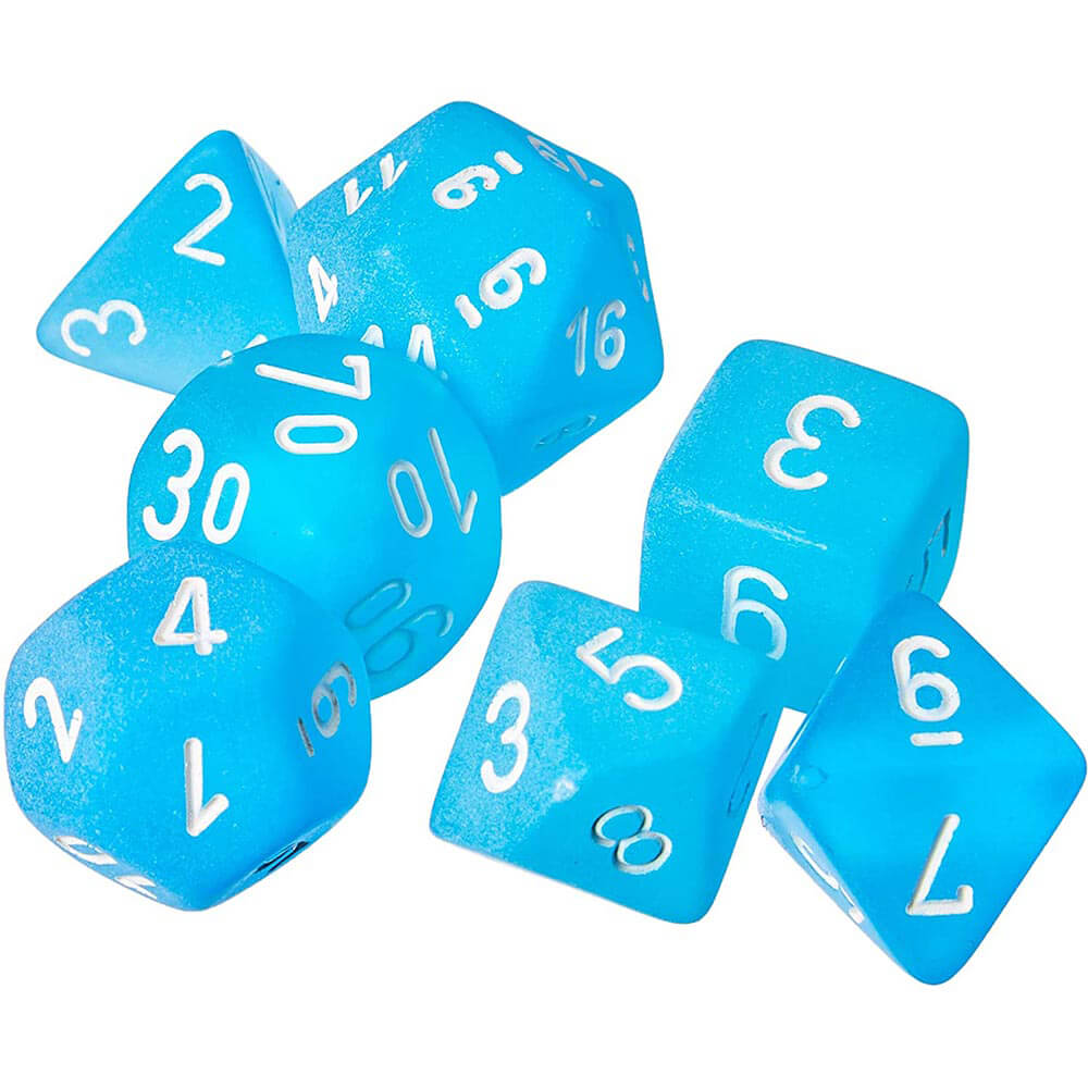 D7 DI Set Dice Grosted Poly (7 dés)