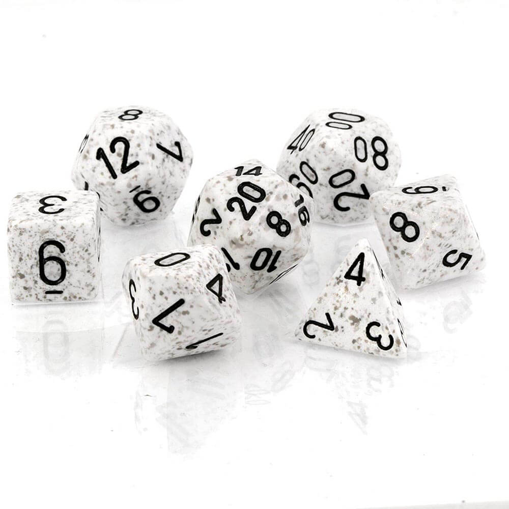 D7 Die Set Dice Speckled Poly (7 terninger)