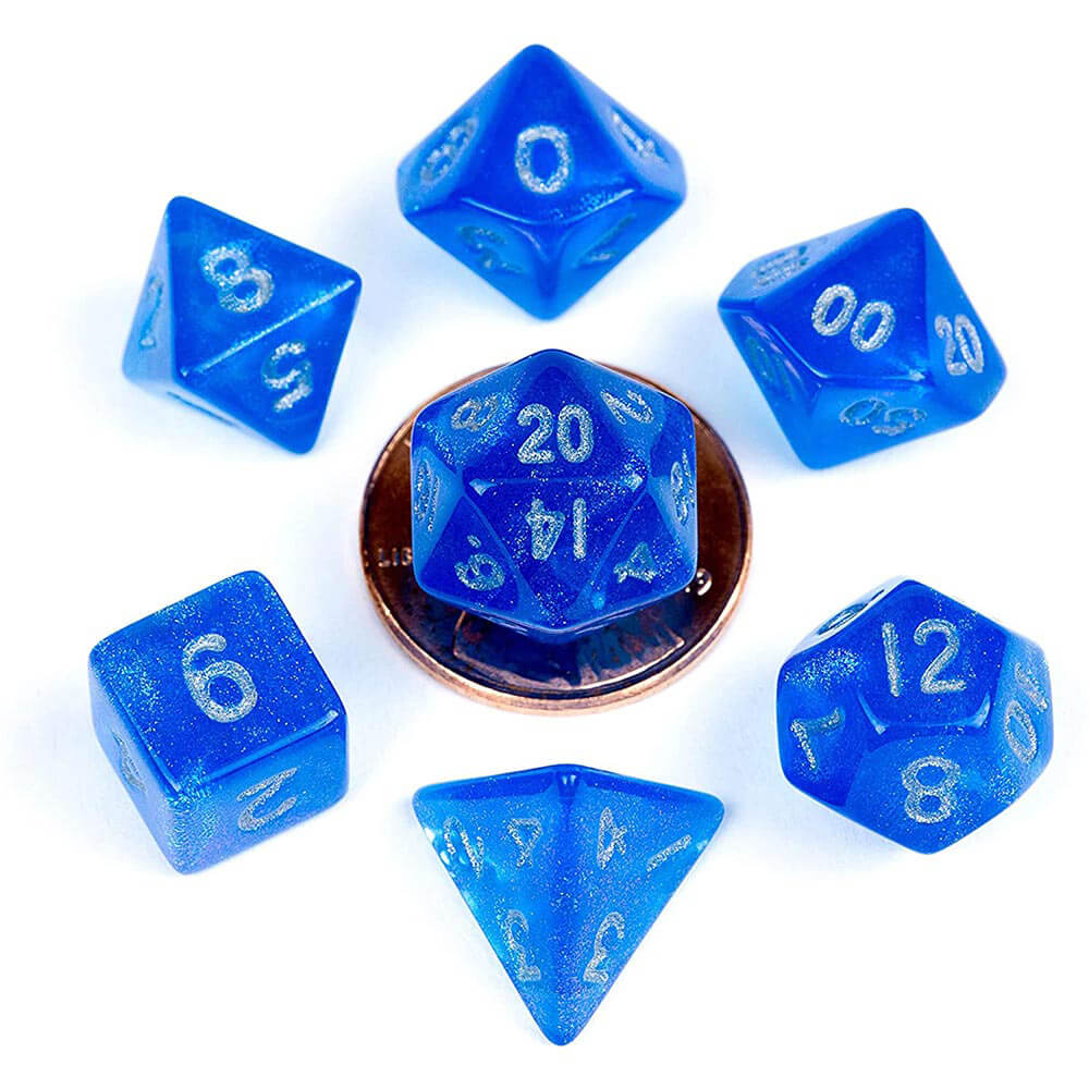 MDG Acrylic 10mm Poly Dice Set Stardust