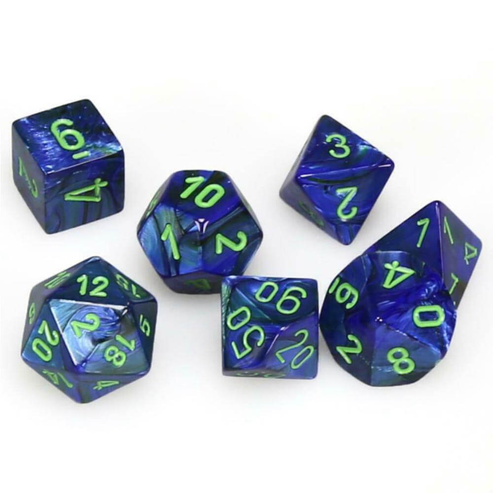 D7 DI Set Dice Lustrous Poly (7 dés)