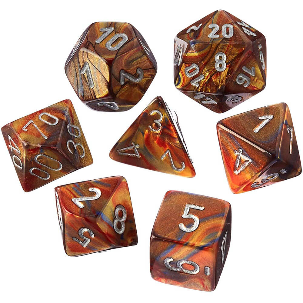 D7 Die Set Dice Poly lustroso (7 dados)