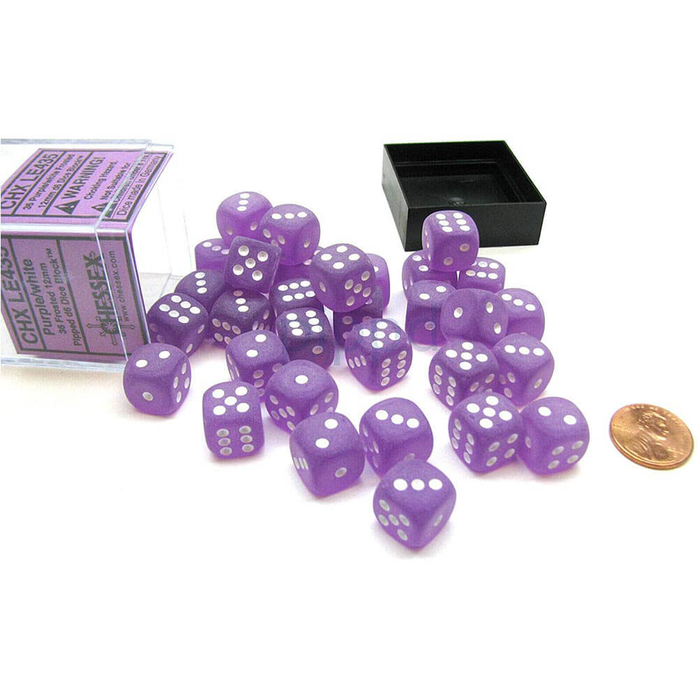 D6 Dice Grosted 12 mm (36 dés)