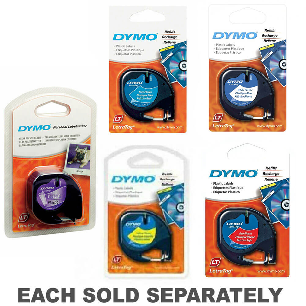 Dymo Letra-Tag Tape Label Plastic