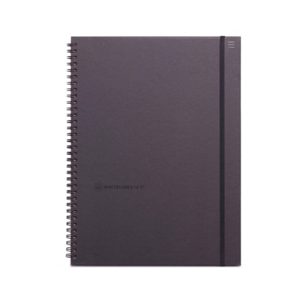 Página de cuaderno espiral de las líneas blancas A4 Black 160 Página