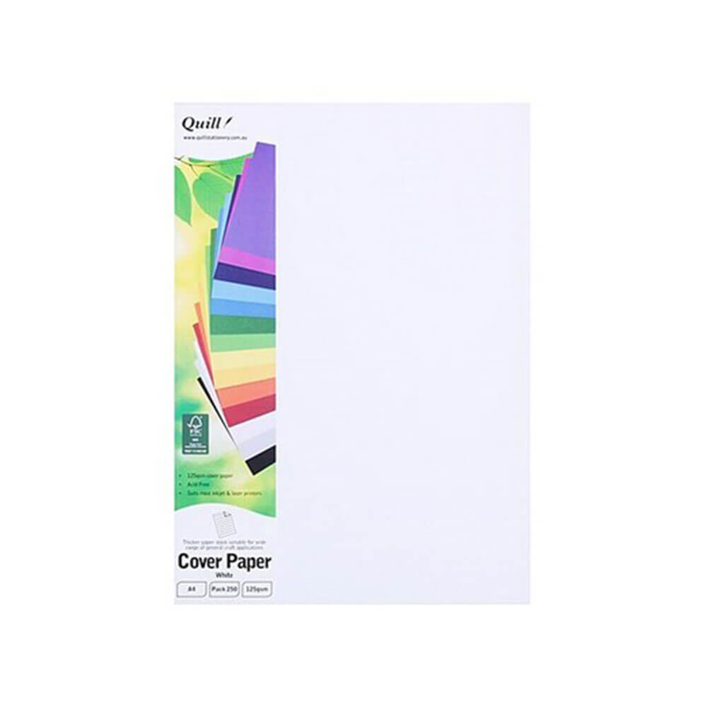 Quill Cover Paper A4 125GSM (250pk)