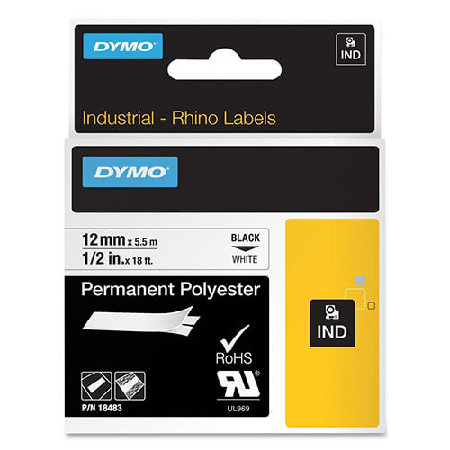 Dymo Tape Label White (12mmx5.5m)