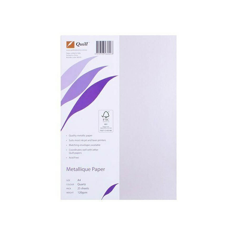 Quill A4 Metalique Paper (25pk)