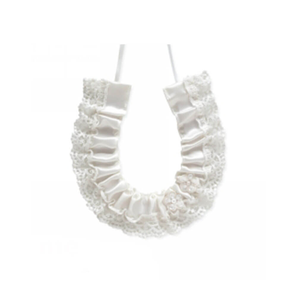 ME Horseshoe Satin with Lace Edge Wedding Charm