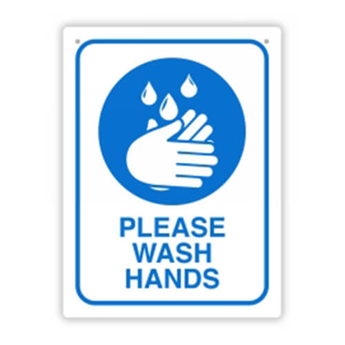 Durus Wash Hands Wall Sign (225x300mm)