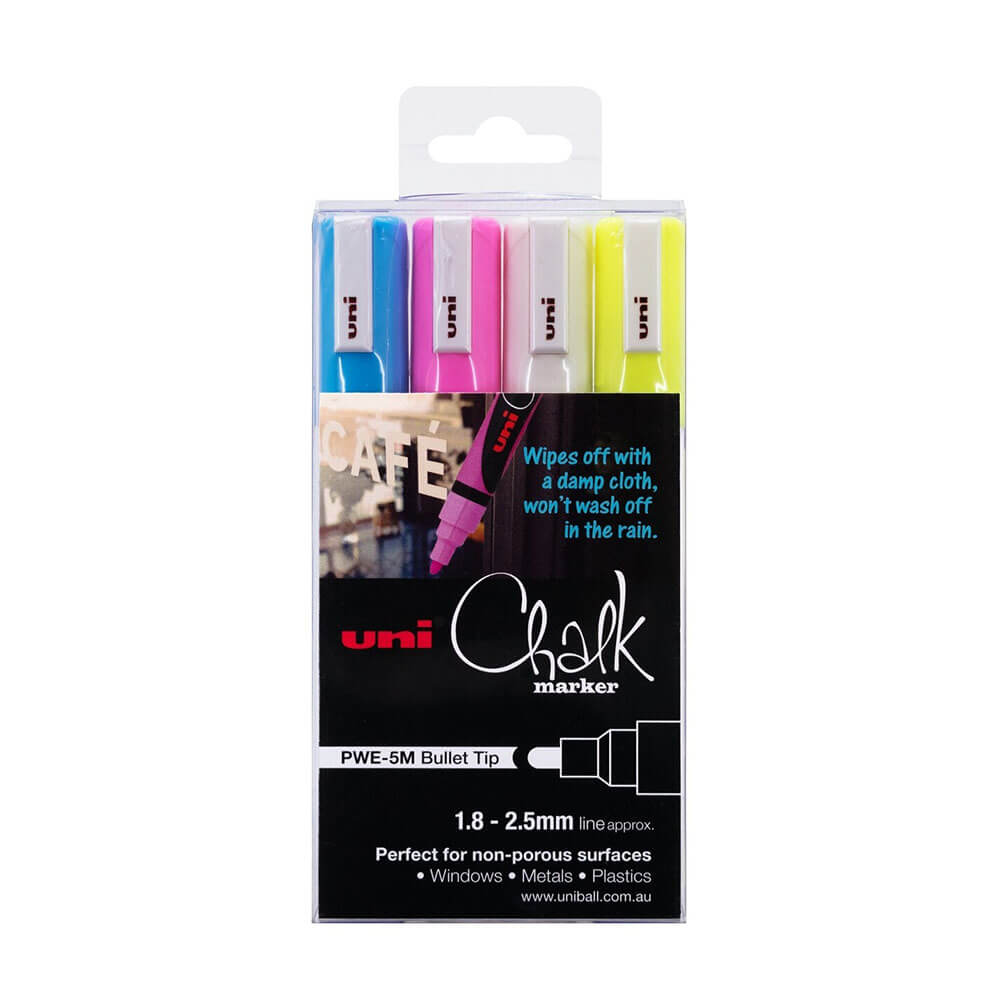 Uni Chalk Marker 1.8x2,5mm kulspetsen blandad