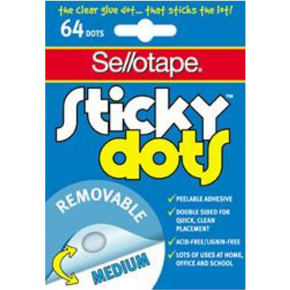 Sellotape Sticky Dots Medium (64 points)