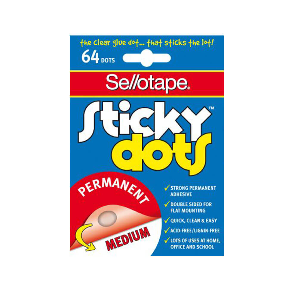 Selotape Sticky Dots Medium (64 kropki)