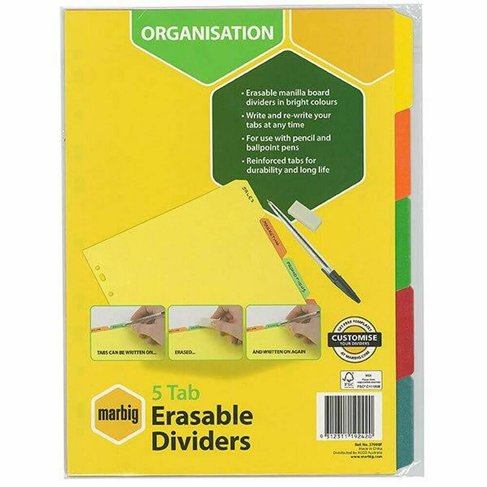 Marbig Manilla Wisable Dividers (A4)