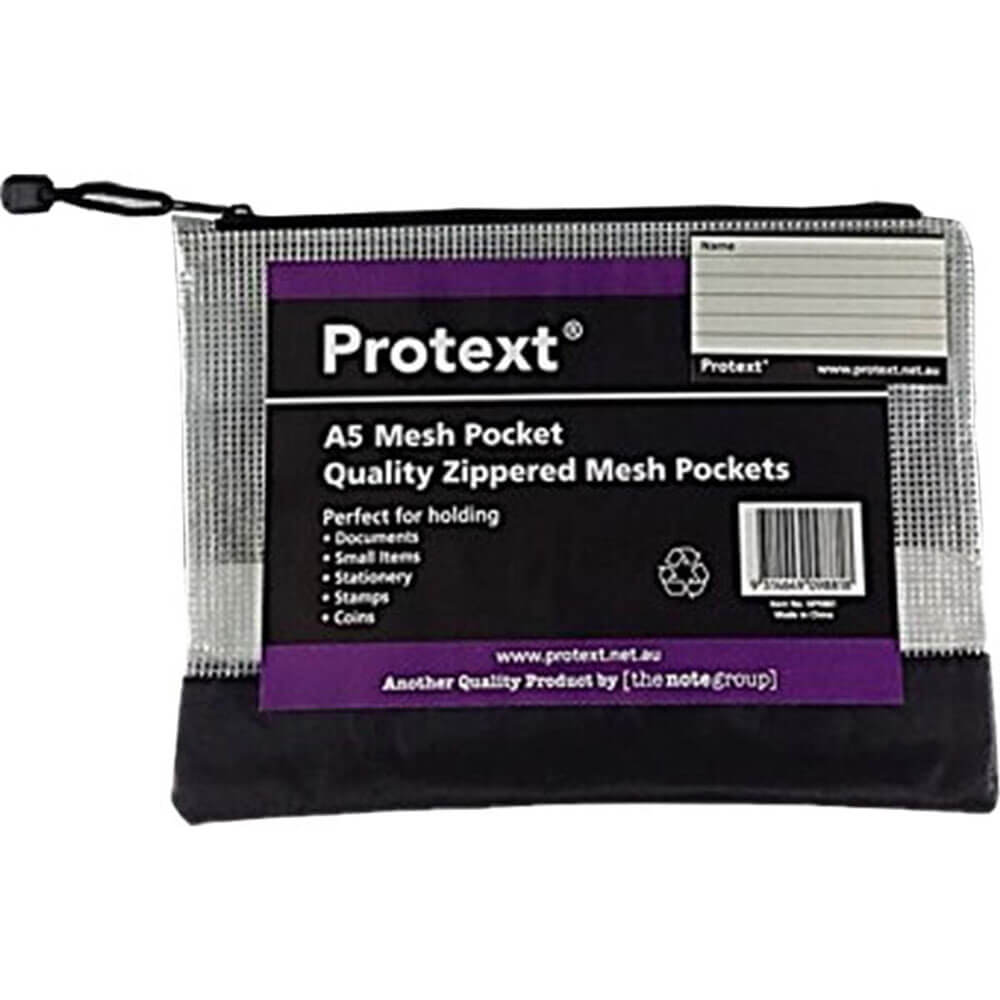 メモホルダーを備えたProtext Zipperedメッシュポーチ