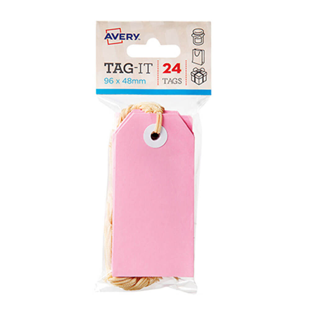 Avery Tags com String 24pk (96x48mm)