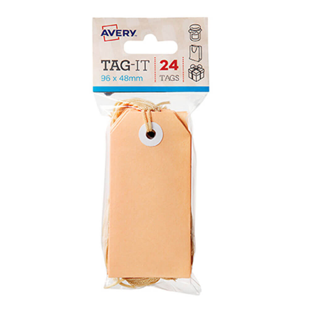 Tag Avery con stringa 24pk (96x48mm)