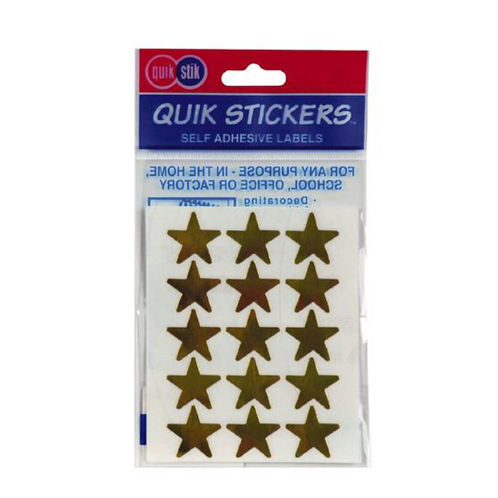 Étiquette de quik stik stars (pack de 10)