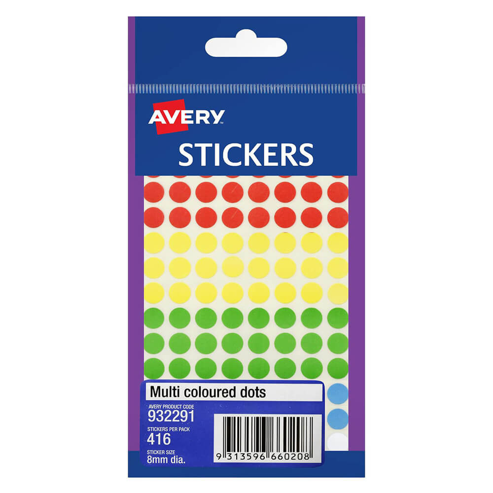 Avery F/P Dot Label 8mm (paket med 10)