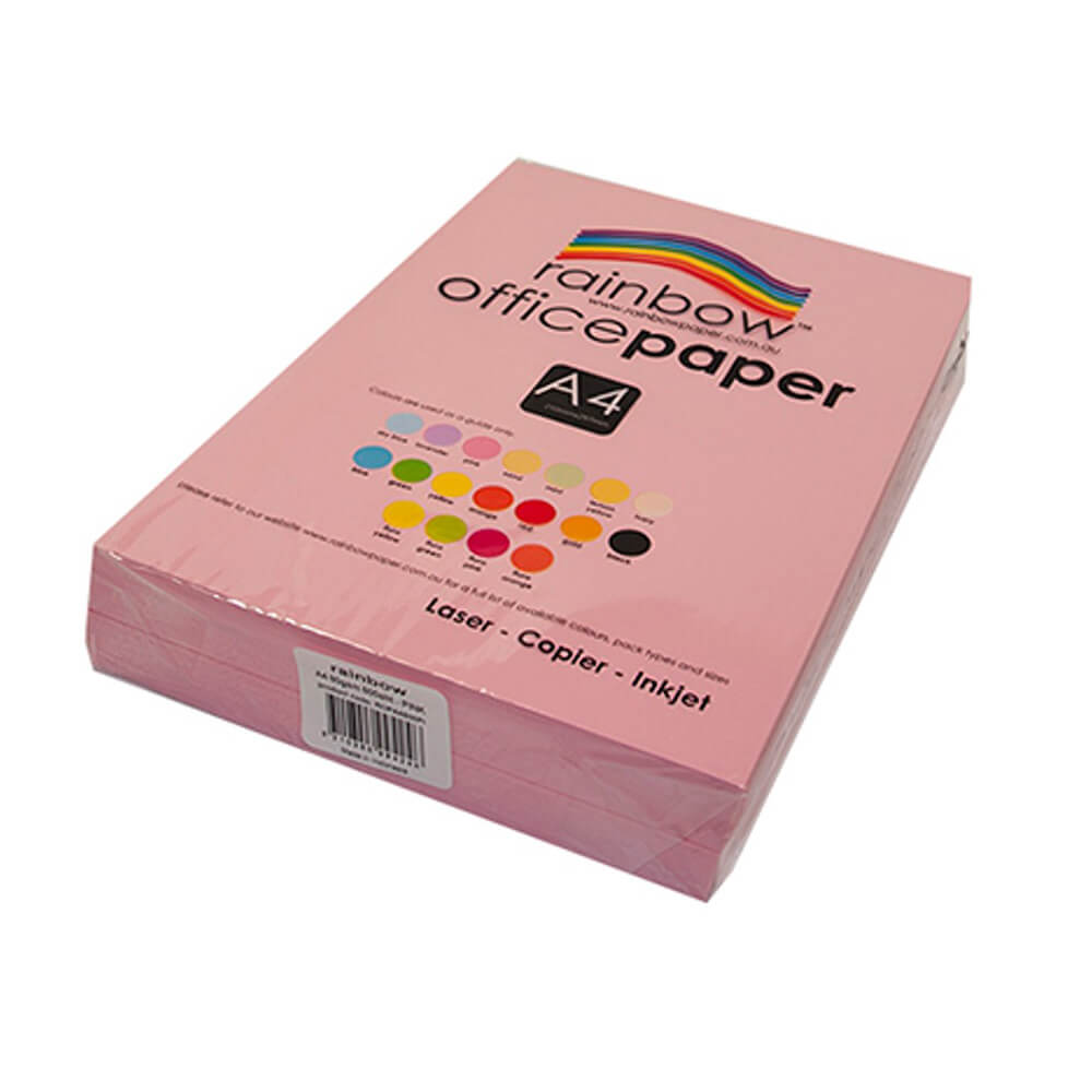 Documento de copia de la oficina Rainbow A4 (80GSM)