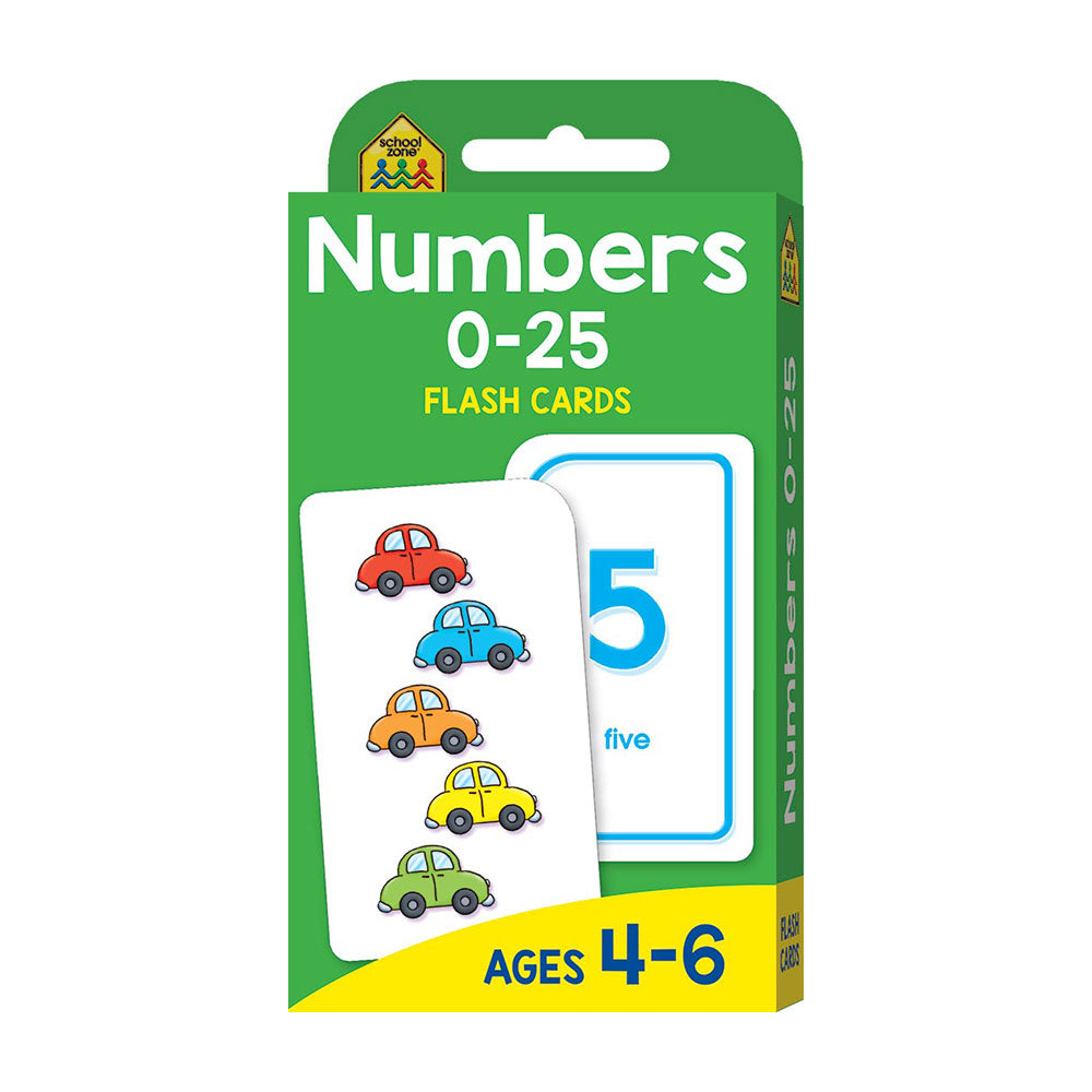 School Zone Numbers 0-25 Flash Cards