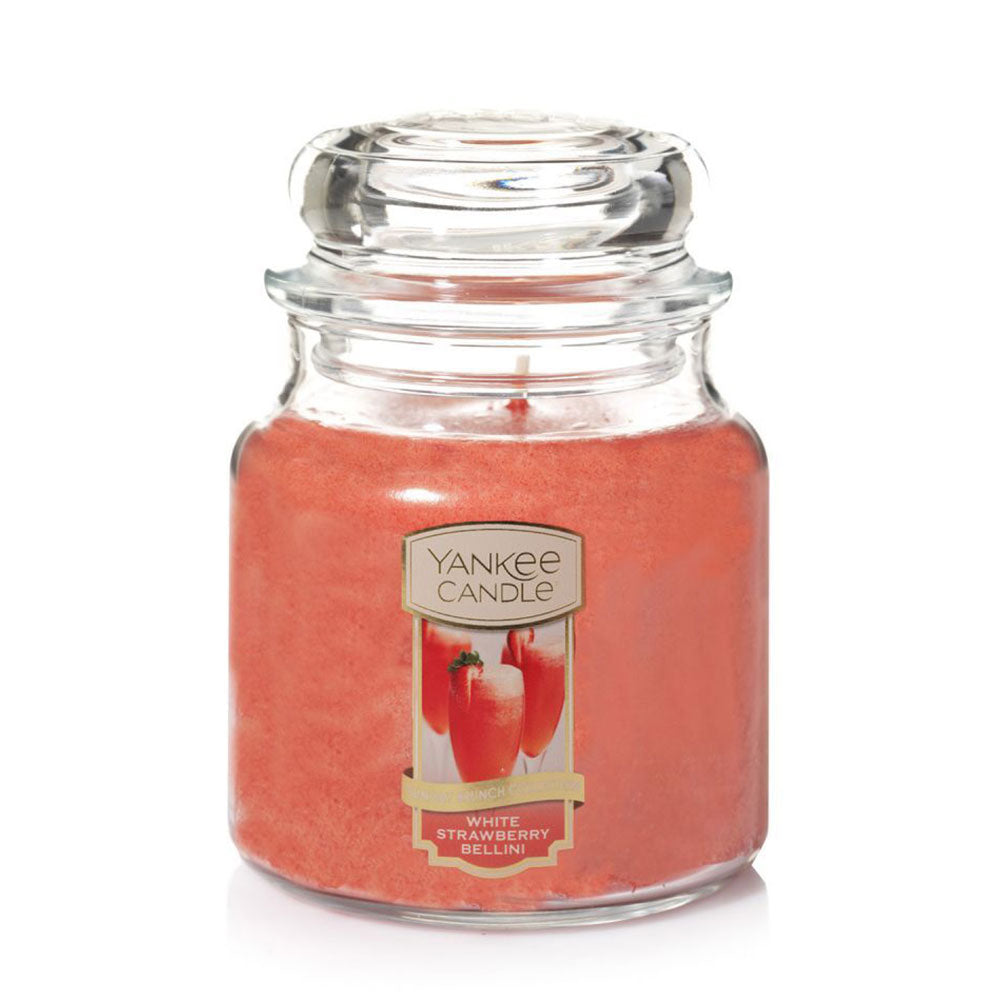 Yankee Classic White Strawberry Bellini Bandle Jar