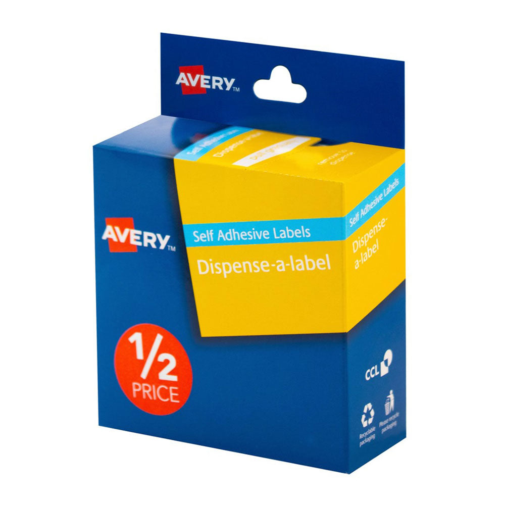 Avery Label Dispentier 24mm 300pcs (rouge et blanc)