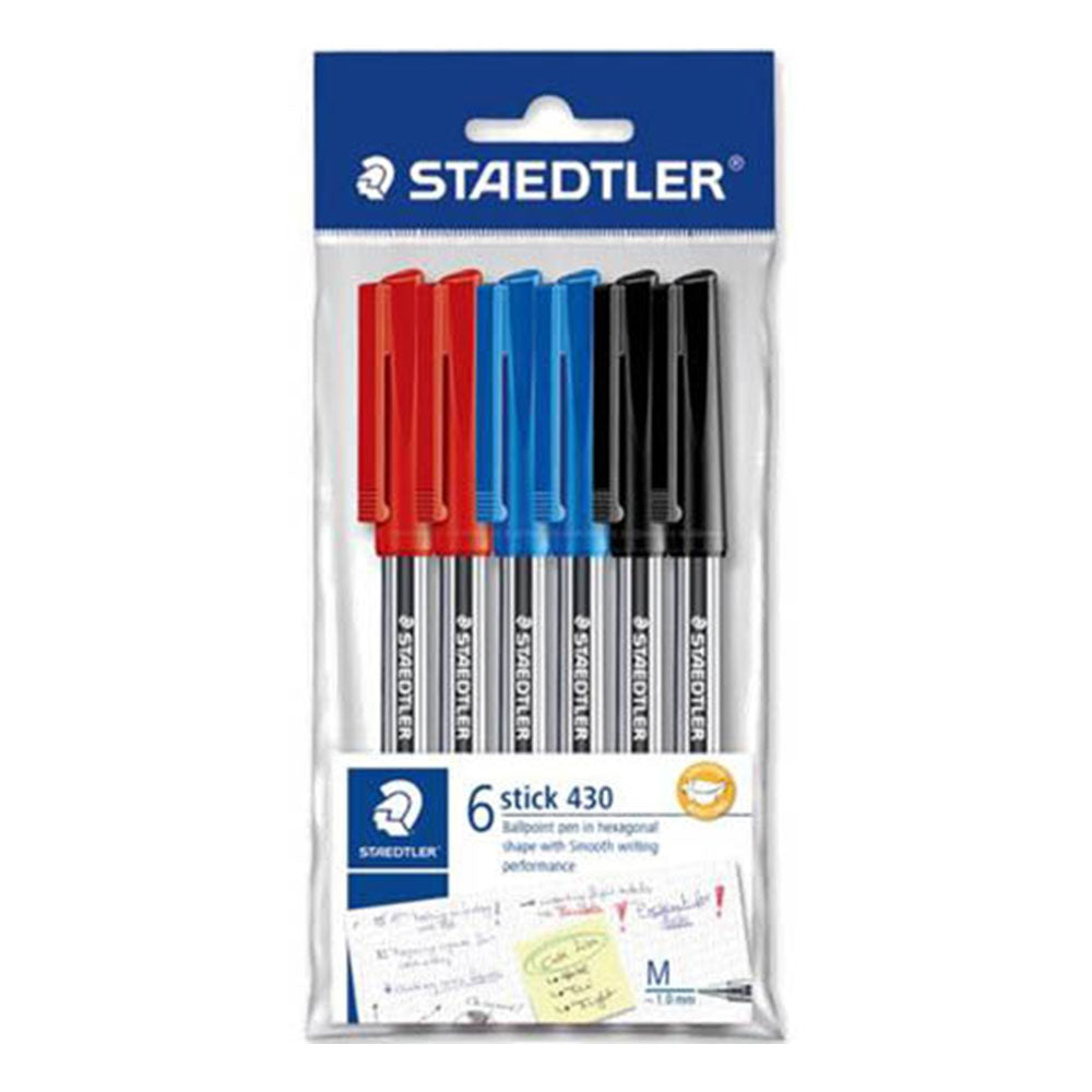 Staedtler Ballpoint Medium Penn Stick i Polybag