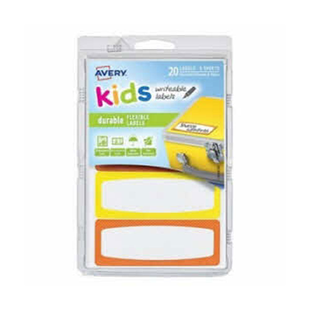 Avery Writable Kids IDラベル20pcs（89x32mm）