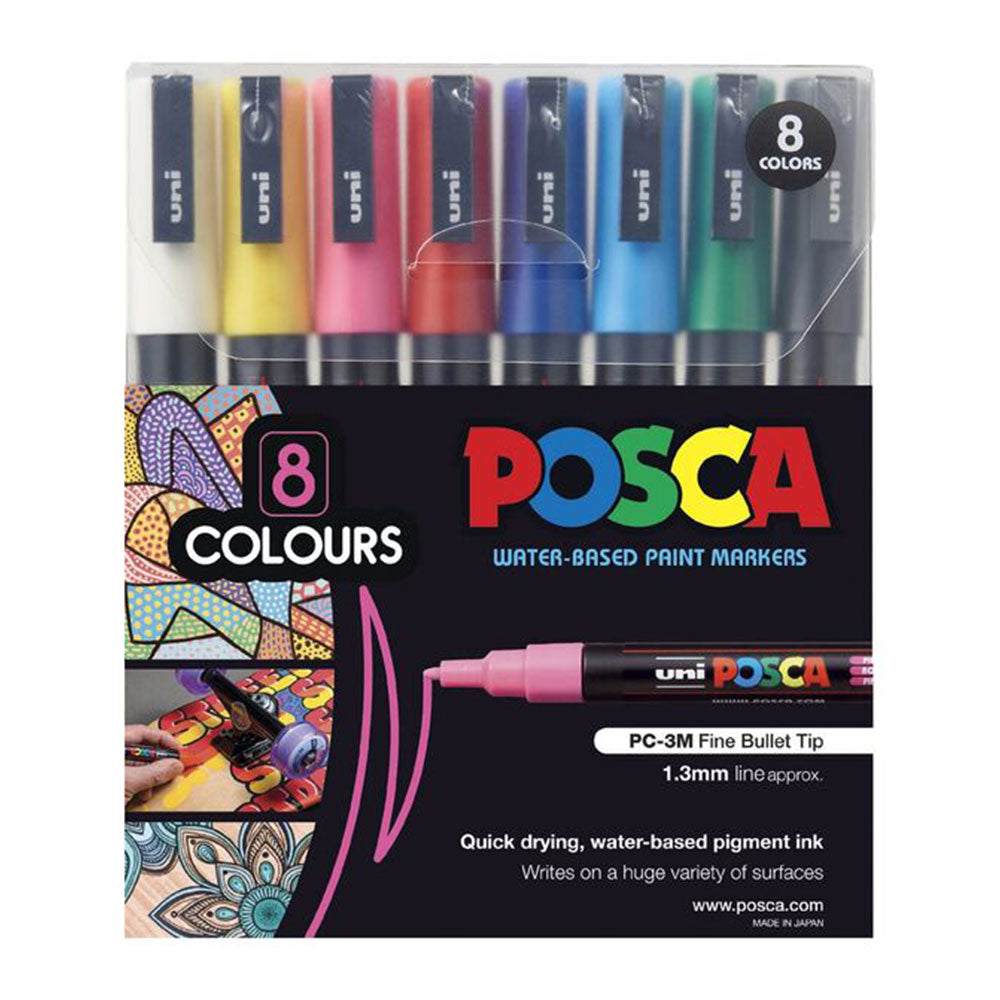 Uni Posca PC3M Bullet Tip Marker (Pack of 8)