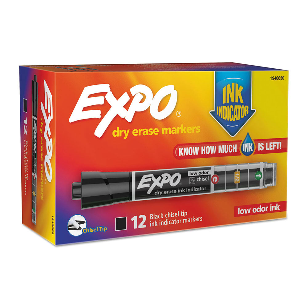 Expo Chisel Whiteboard Marker Ink Indicator 12st