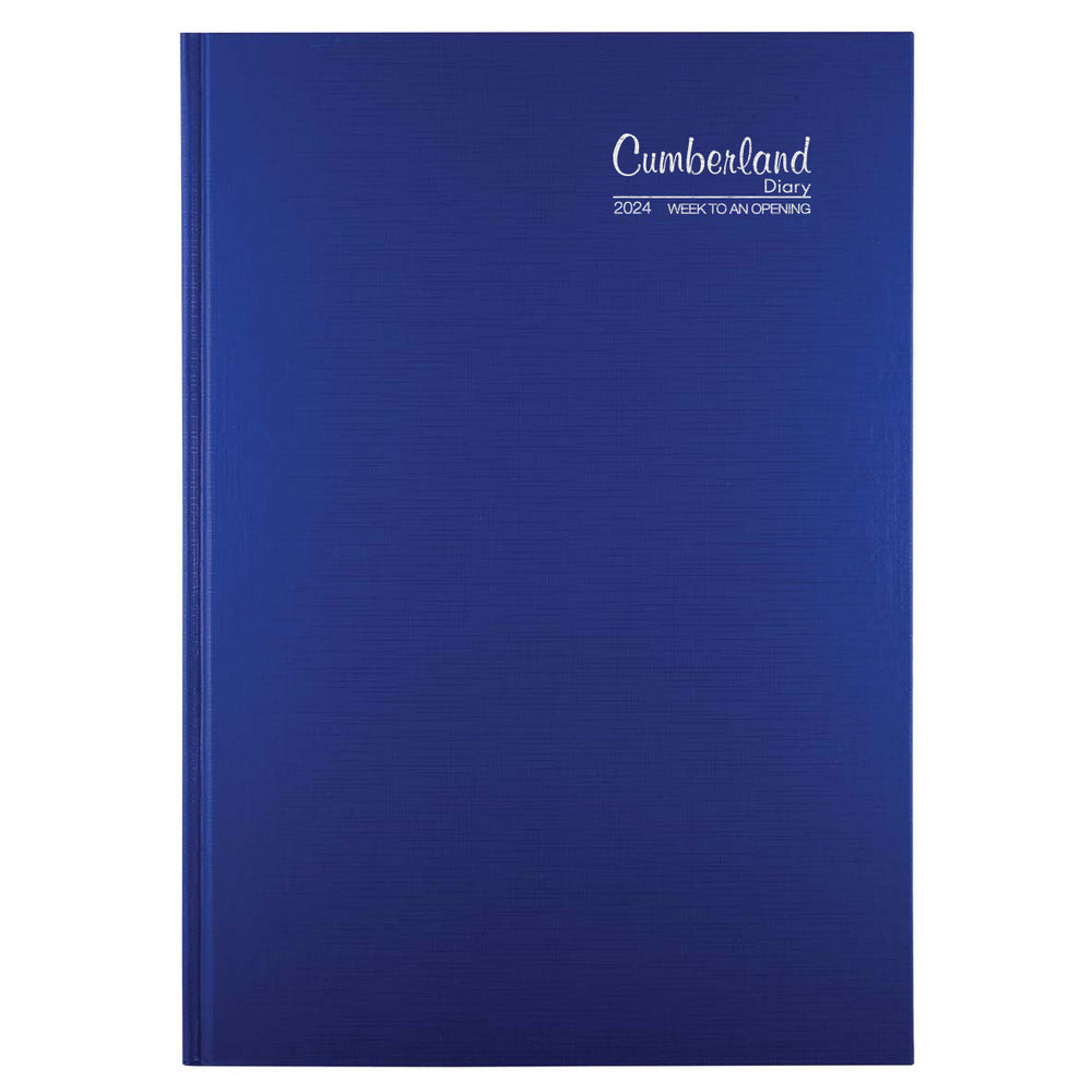 Cumberland Premium CaseBound A4 2024 Diary (azul)