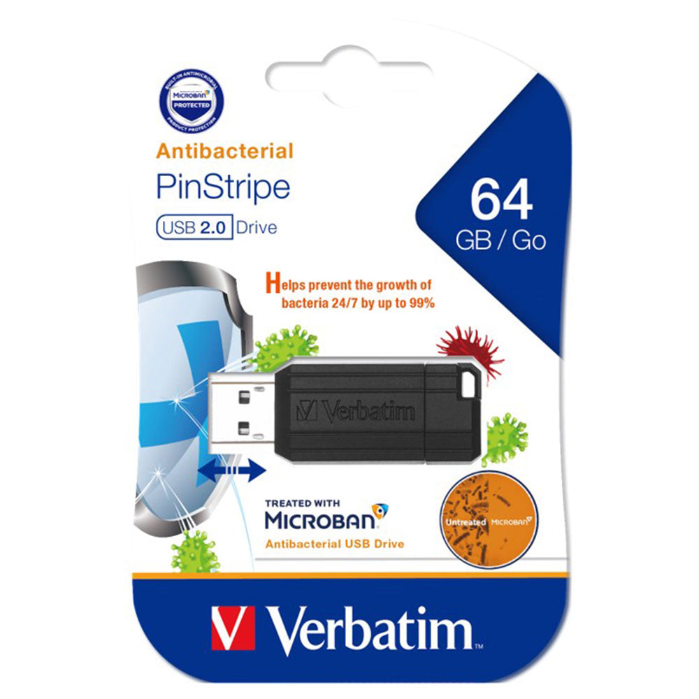 Verbatim Store n Go Microban 2.0 USB Drive（黒）