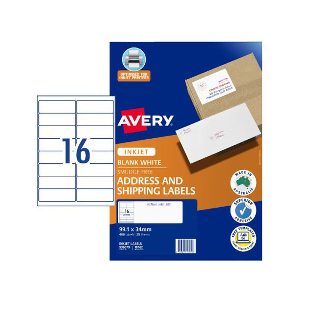 Avery Inkjet -adreslabel 25 %