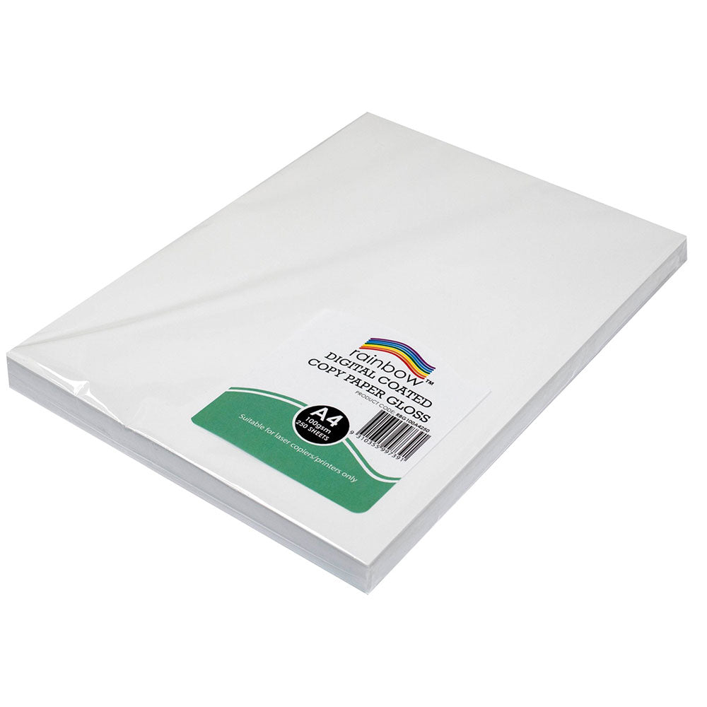 Rainbow A4 Gloss Digital Copy Paper 250pk (branco)