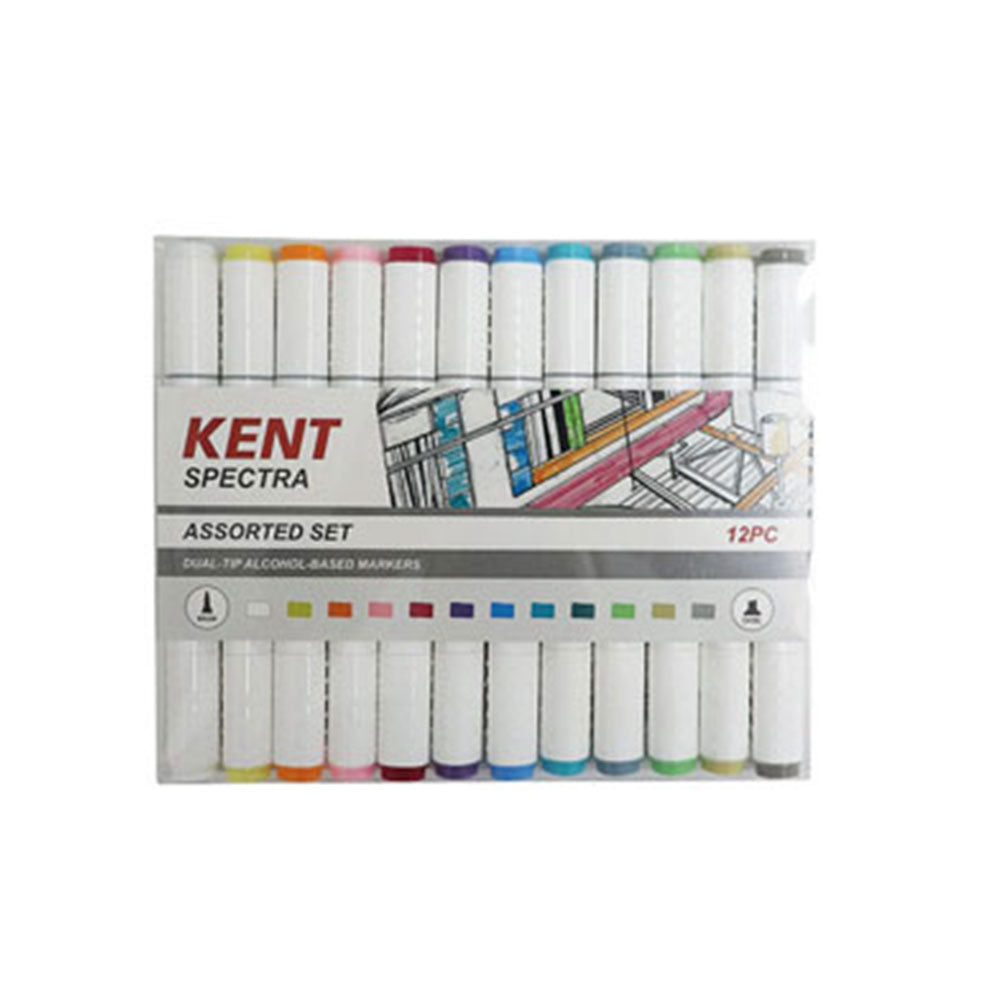 Kent Spectraグラフィックデザインマーカーセット12pcs