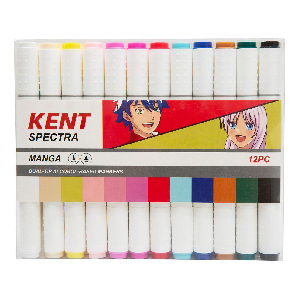 Kent Spectraグラフィックデザインマーカーセット12pcs