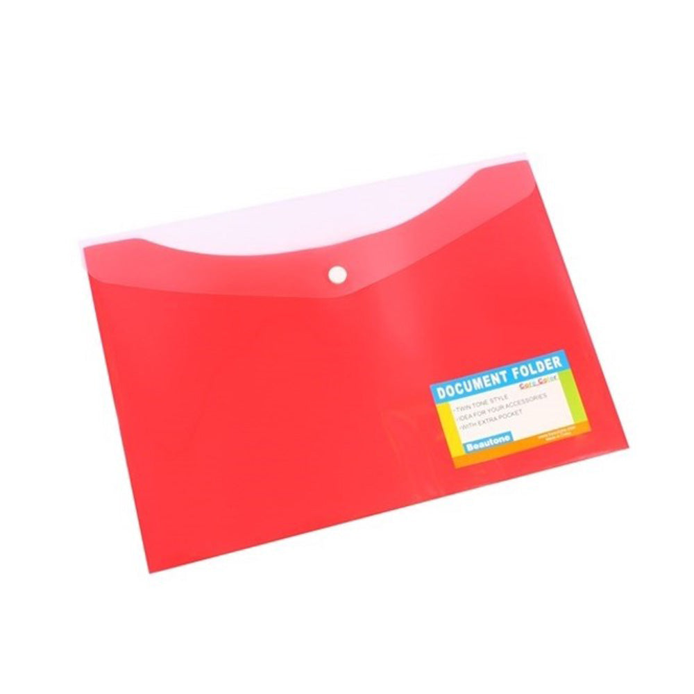 Bantex A4 Document Wallet with Button